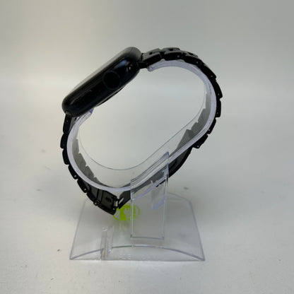 GPS Only Apple Watch Series 8 41MM Midnight Aluminum Jet Black Metal Chain Band MNU73LL/A
