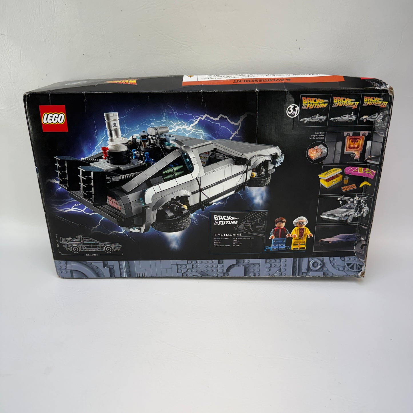 New LEGO 10300 Back to the Future Time Machine DeLorean Icons 1872 Pcs
