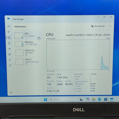Dell Inspiron 3593 15.6" i3-1005G1 1.2GHz 8GB RAM 1TB SSD