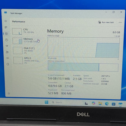 Dell Inspiron 3593 15.6" i3-1005G1 1.2GHz 8GB RAM 1TB SSD