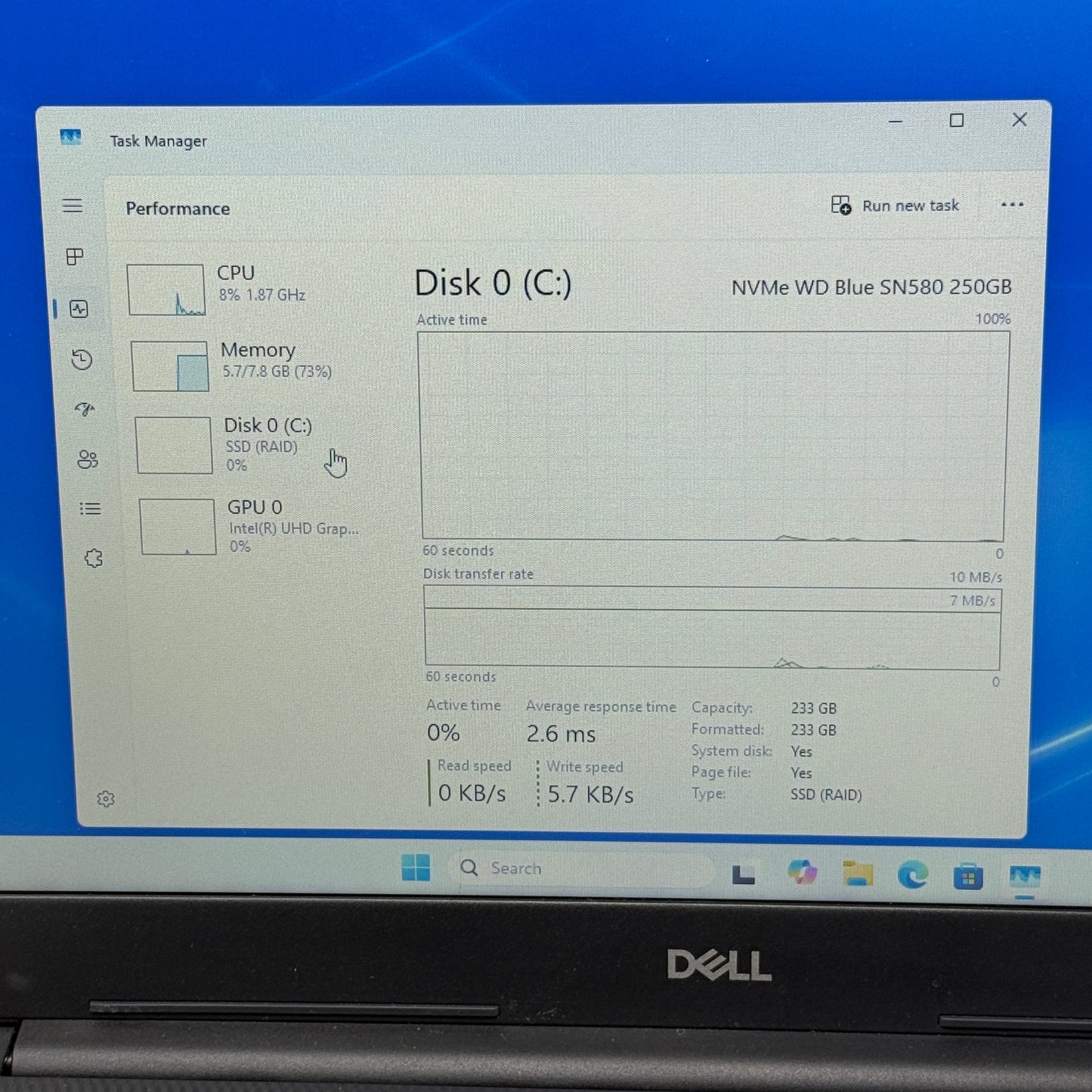 Dell Inspiron 3593 15.6" i3-1005G1 1.2GHz 8GB RAM 1TB SSD