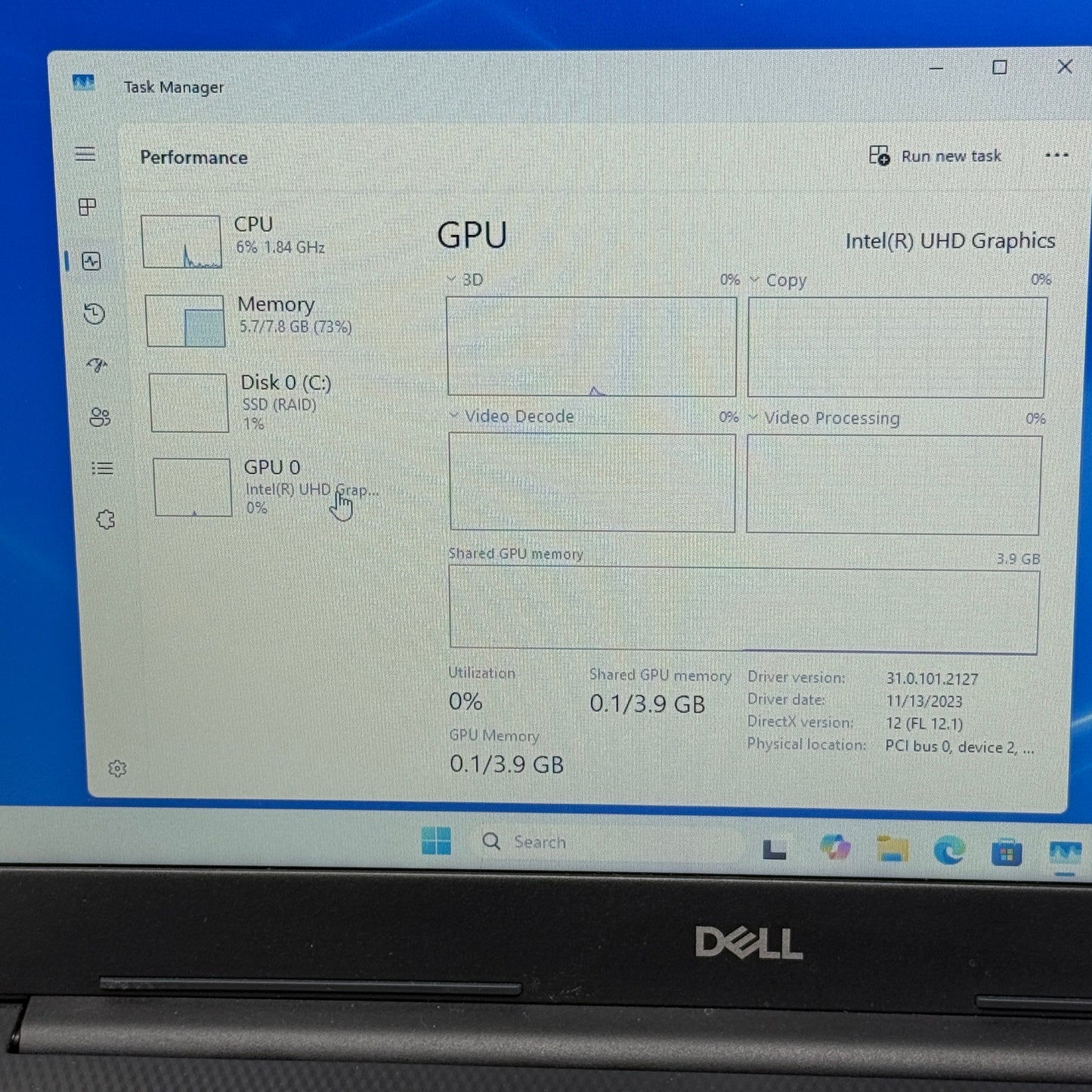 Dell Inspiron 3593 15.6" i3-1005G1 1.2GHz 8GB RAM 1TB SSD