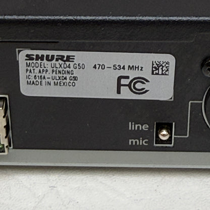 Shure Digital Wireless Receiver ULXD4 G50 470-534 MHz Quad-Channel