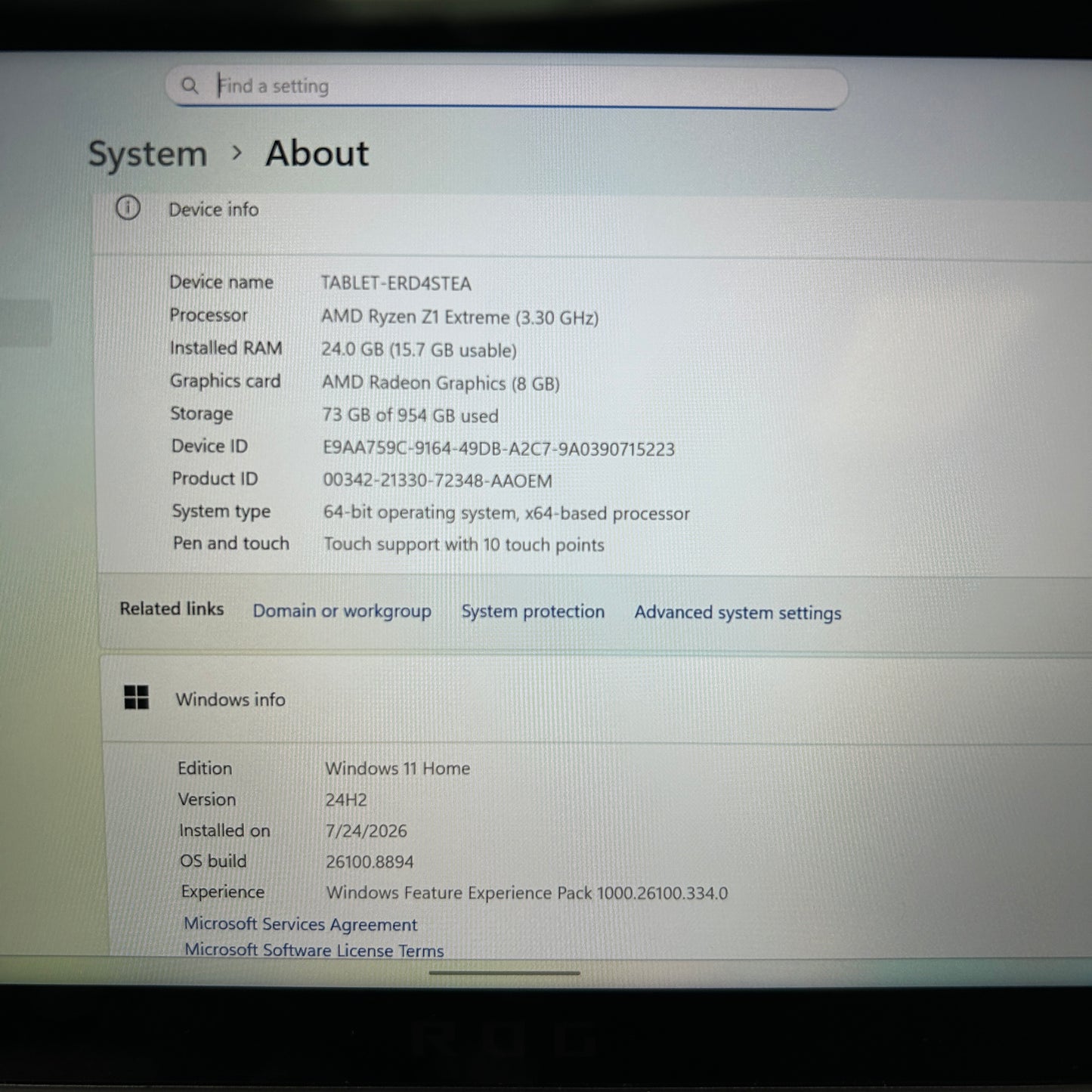 Asus ROG Ally X 7" AMD Ryzen Z1 Extreme 24GB RAM 1TB Black RC72LA-ALLYX.Z1X
