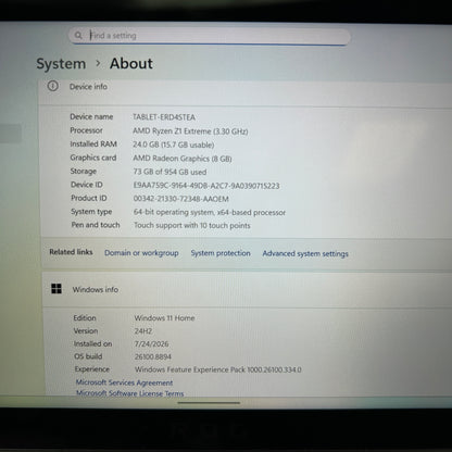Asus ROG Ally X 7" AMD Ryzen Z1 Extreme 24GB RAM 1TB Black RC72LA-ALLYX.Z1X