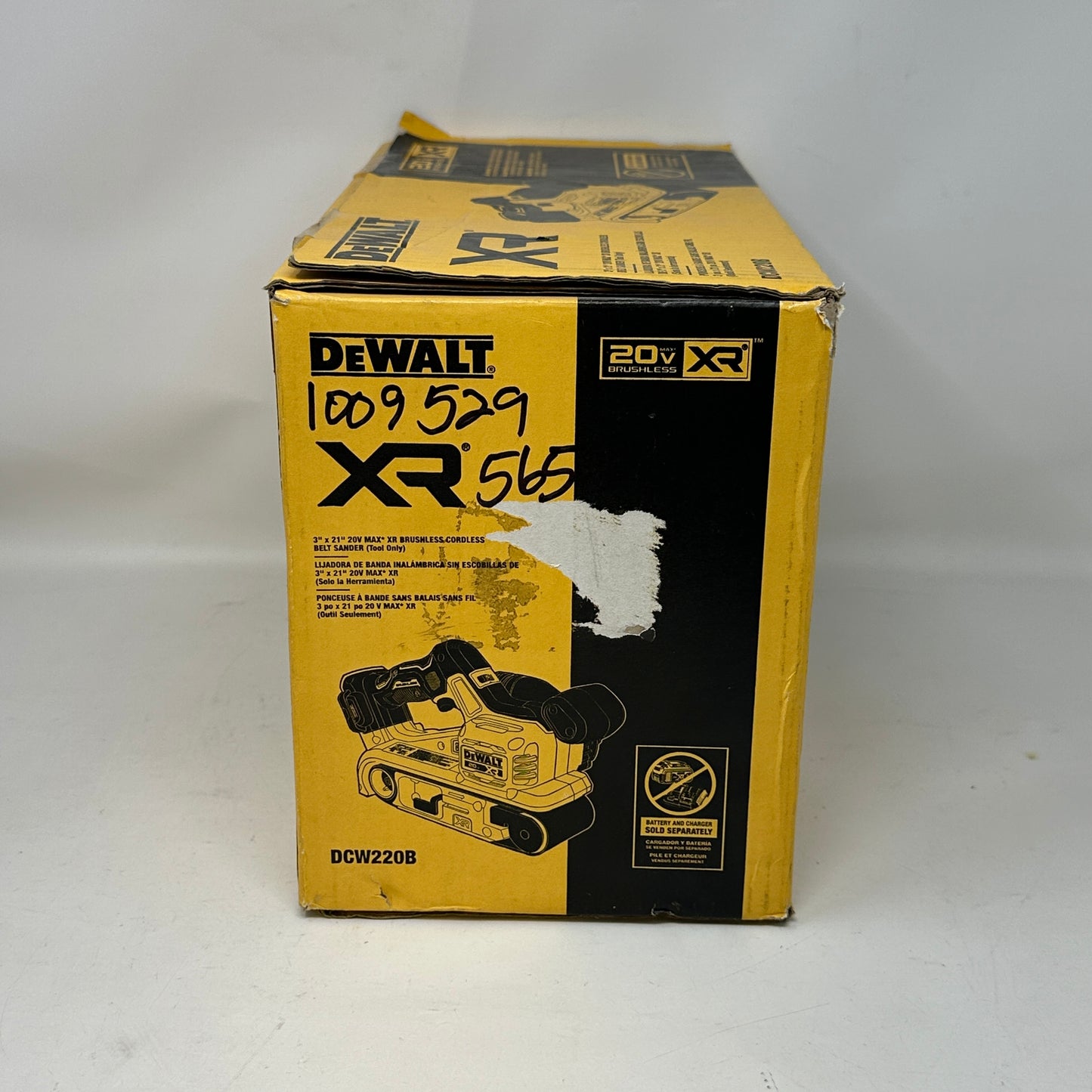 New DeWalt DCW220B 20V MAX XR Cordless Brushless Belt Sander Bare Tool