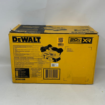 New DeWalt DCW220B 20V MAX XR Cordless Brushless Belt Sander Bare Tool