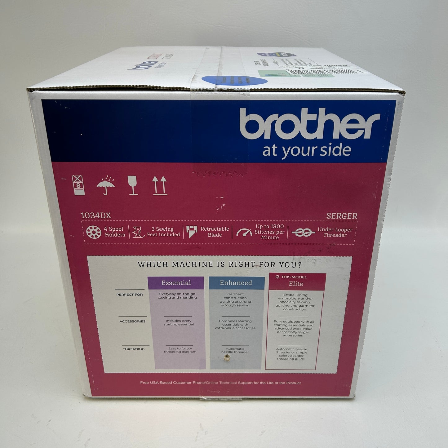 New Brother 1034DX Serger Overlock Sewing Machine 3/4 Thread
