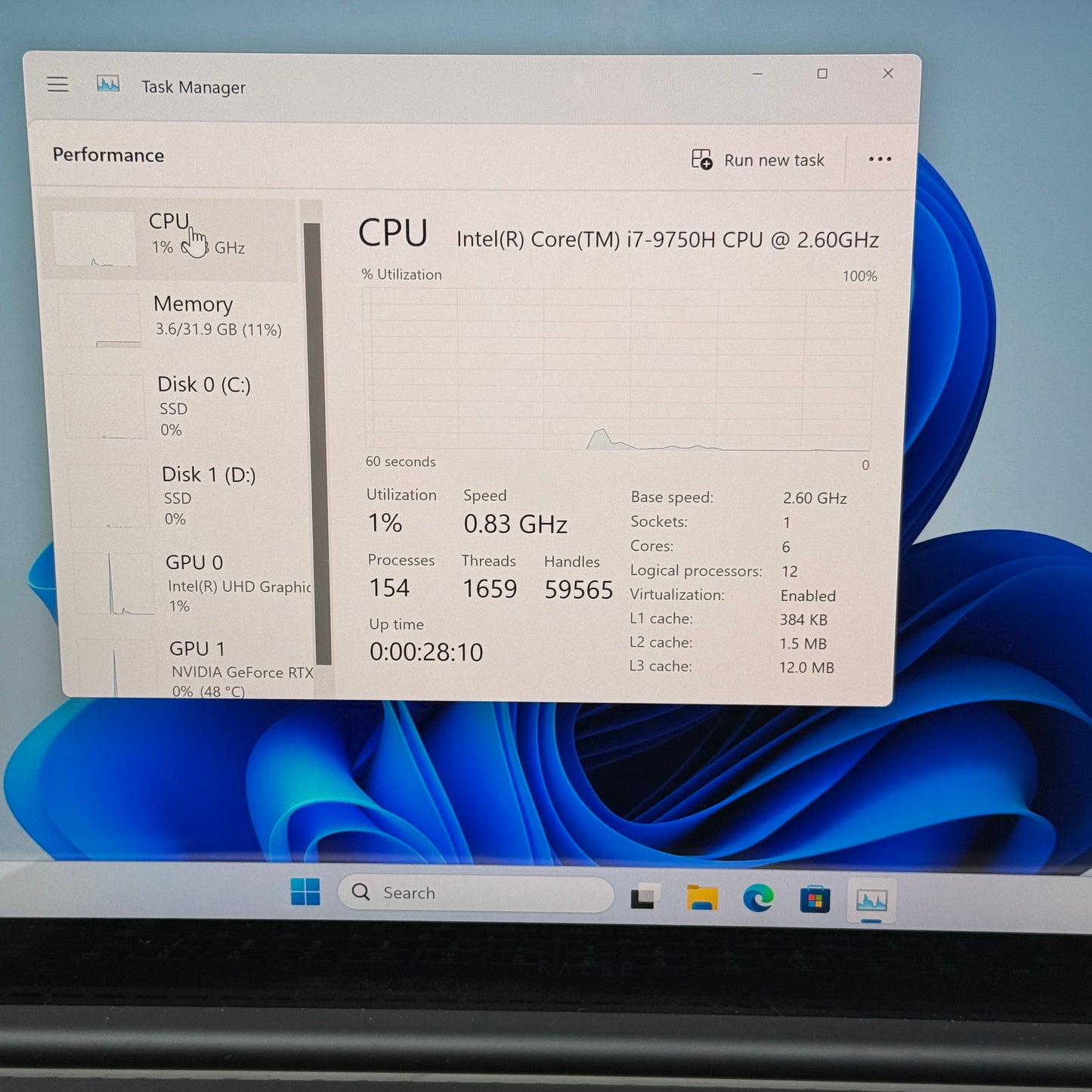 Razer Blade Pro 17 RZ09-0314 17.3" i7-9750H 2.6GHz 32GB RAM 1TB SSD GeForce RTX 