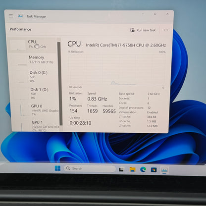 Razer Blade Pro 17 RZ09-0314 17.3" i7-9750H 2.6GHz 32GB RAM 1TB SSD GeForce RTX 