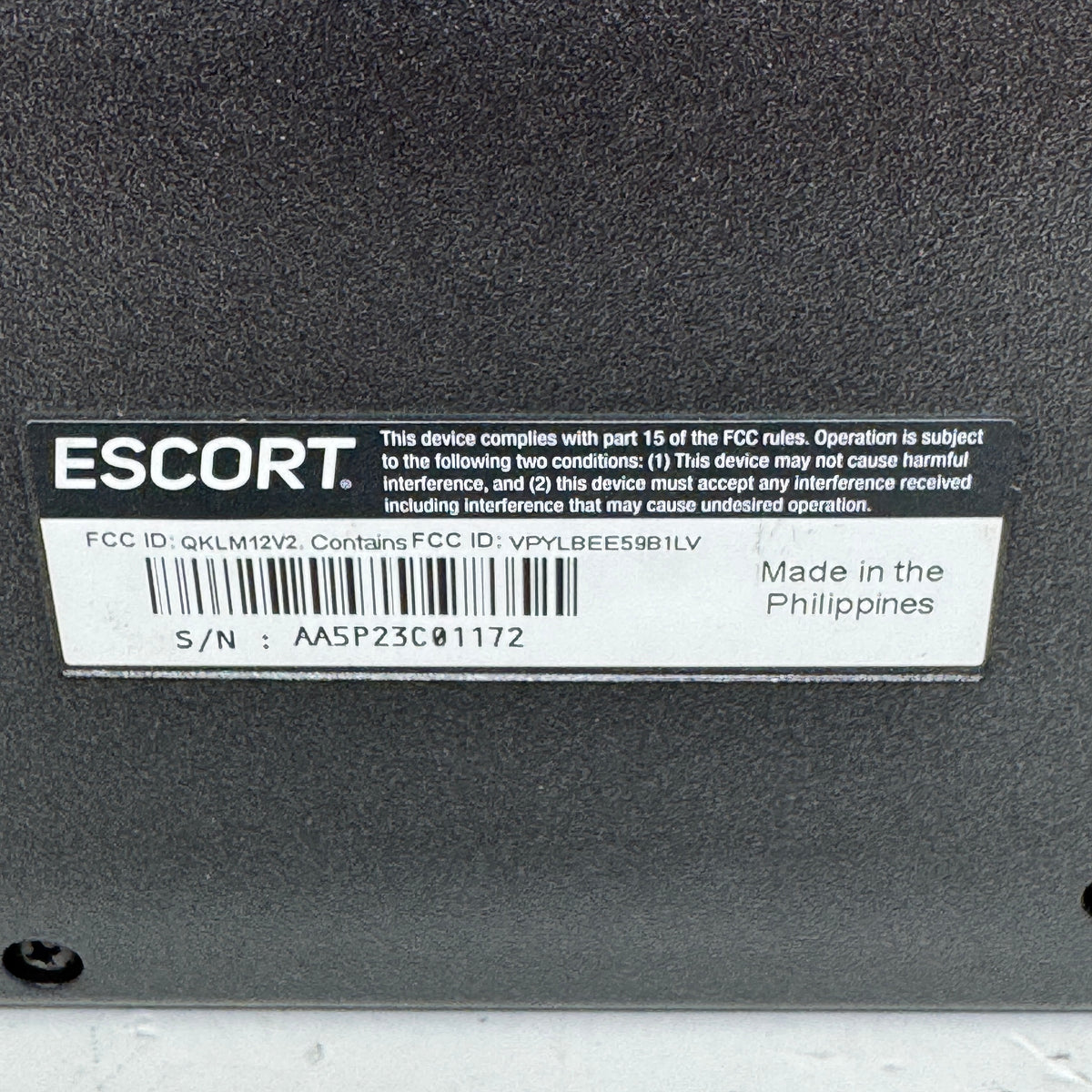 Escort Redline 360c GPS Radar and Laser Detector
