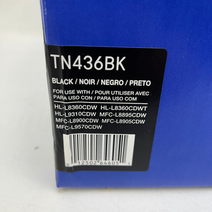 New Brother TN436BK Black Super High-Yield Toner Cartridge