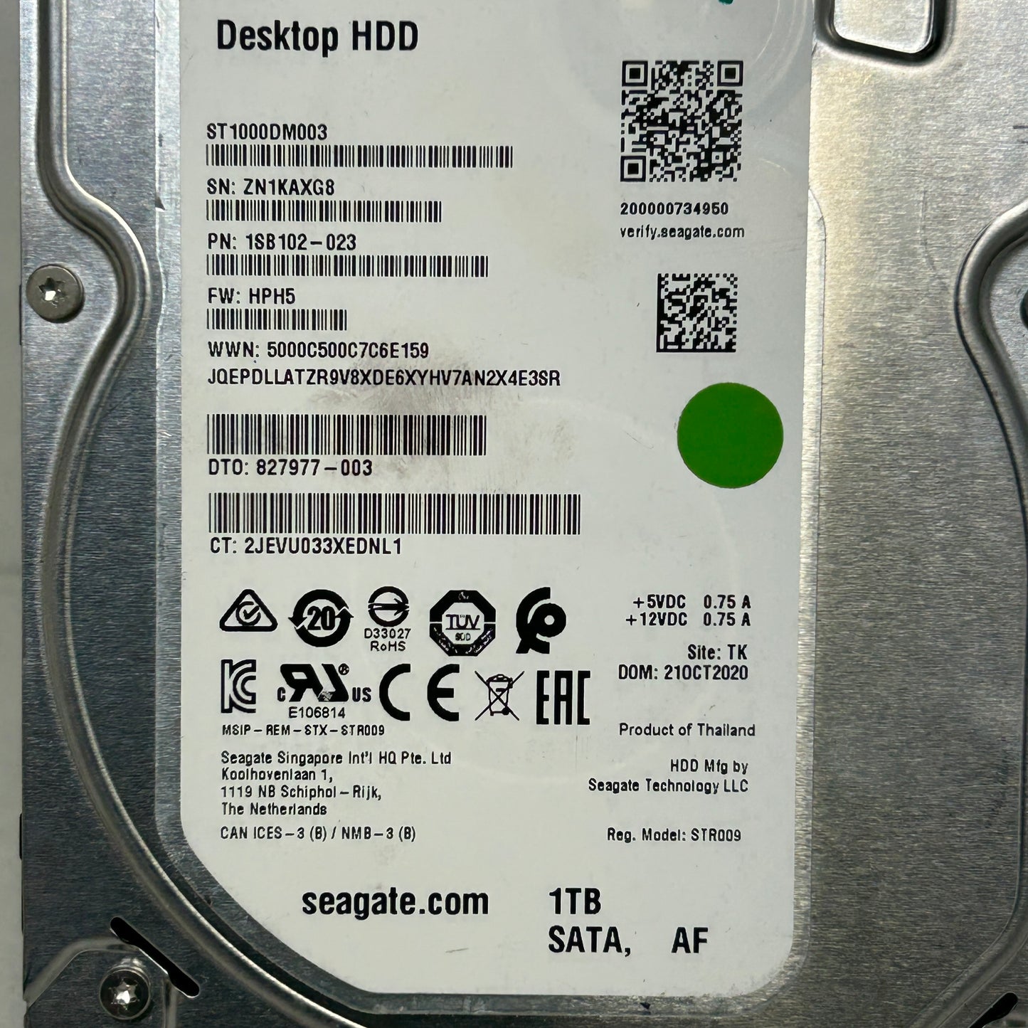 Seagate 3.5" ST1000DM003 1TB SATA III 6Gbps HDD 1SB102-023