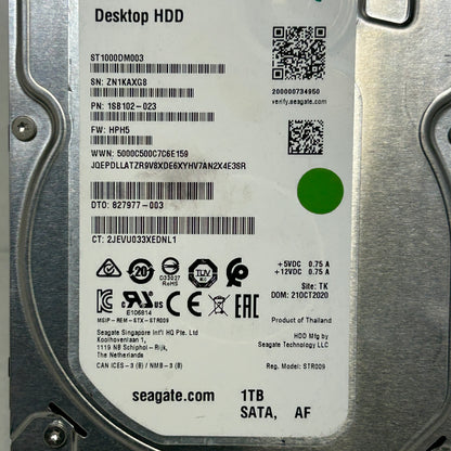 Seagate 3.5" ST1000DM003 1TB SATA III 6Gbps HDD 1SB102-023