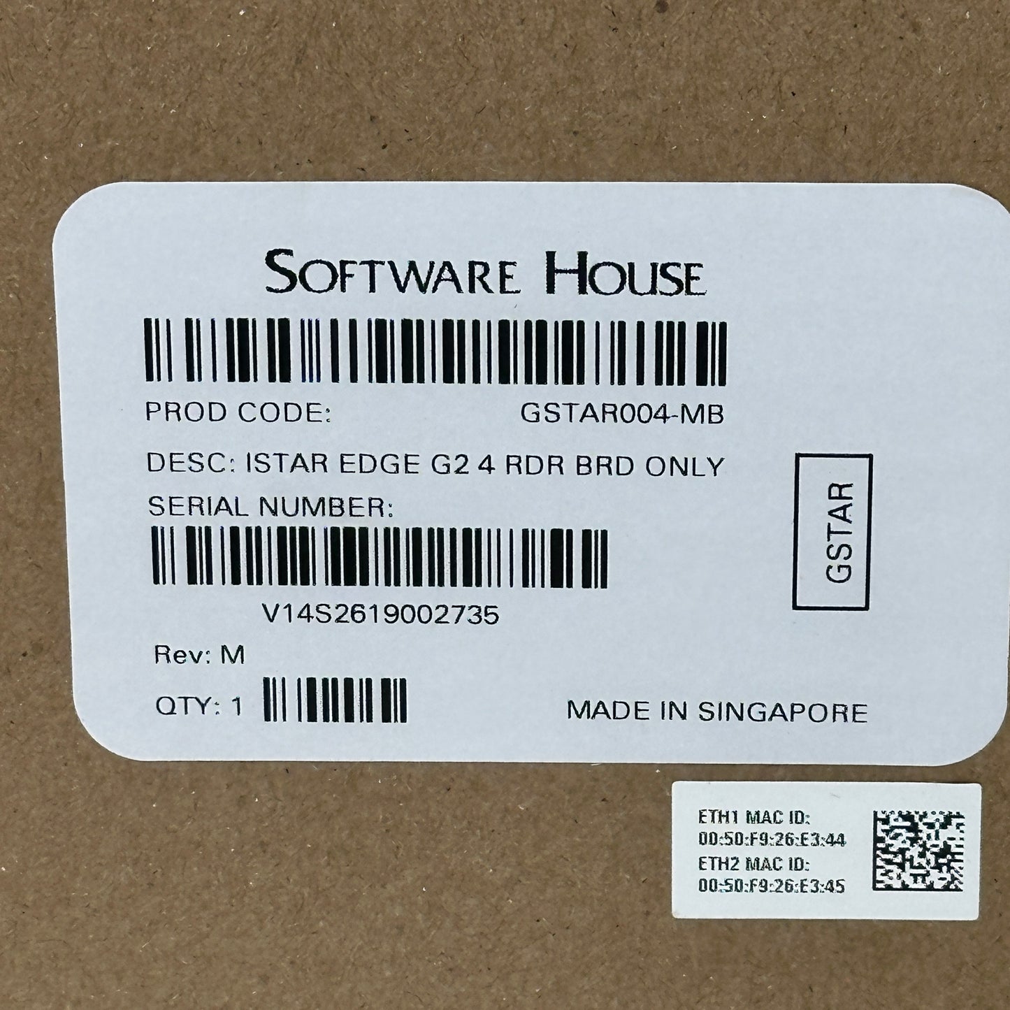 New Software House iSTAR Edge G2 Controller GSTAR004-MB
