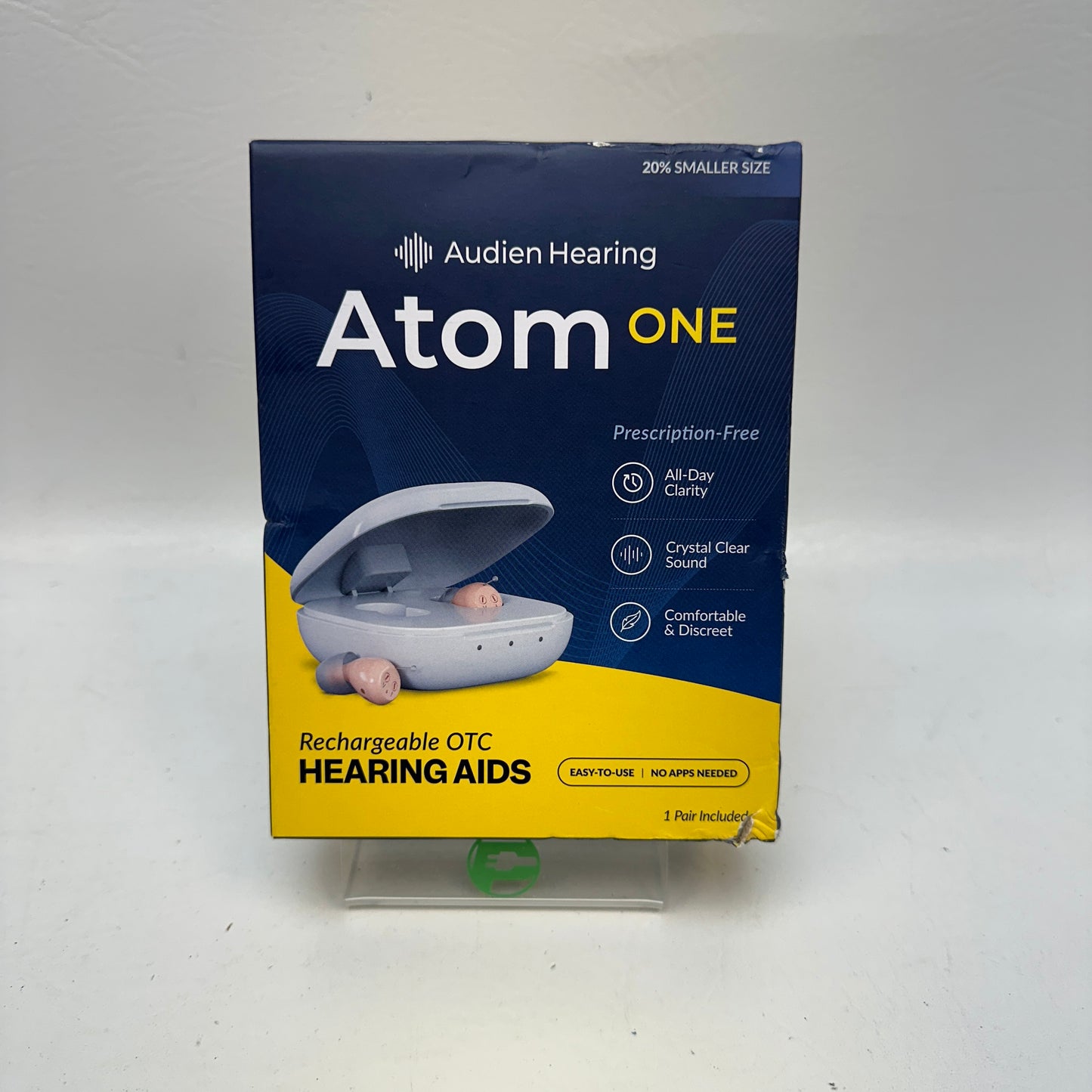 New Audien Atom One Hearing Aids AT1RB004 Rechargeable
