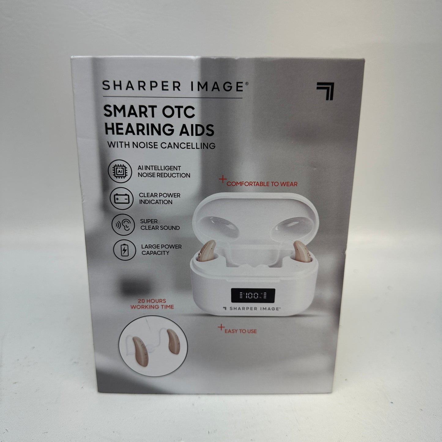 New Sharper Image SI-ARER-950 Smart OTC Hearing Aids Noise Cancelling 