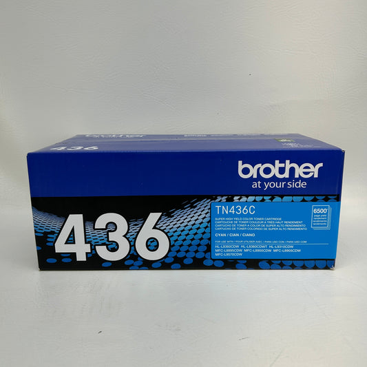New Brother TN436C Cyan Super High-Yield Toner Cartridge