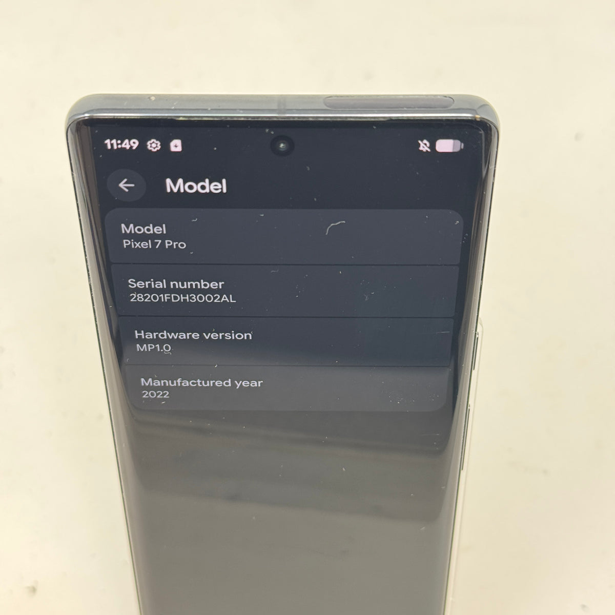 Factory Unlocked Google Pixel 7 Pro 128GB Stormy Black GE2AE