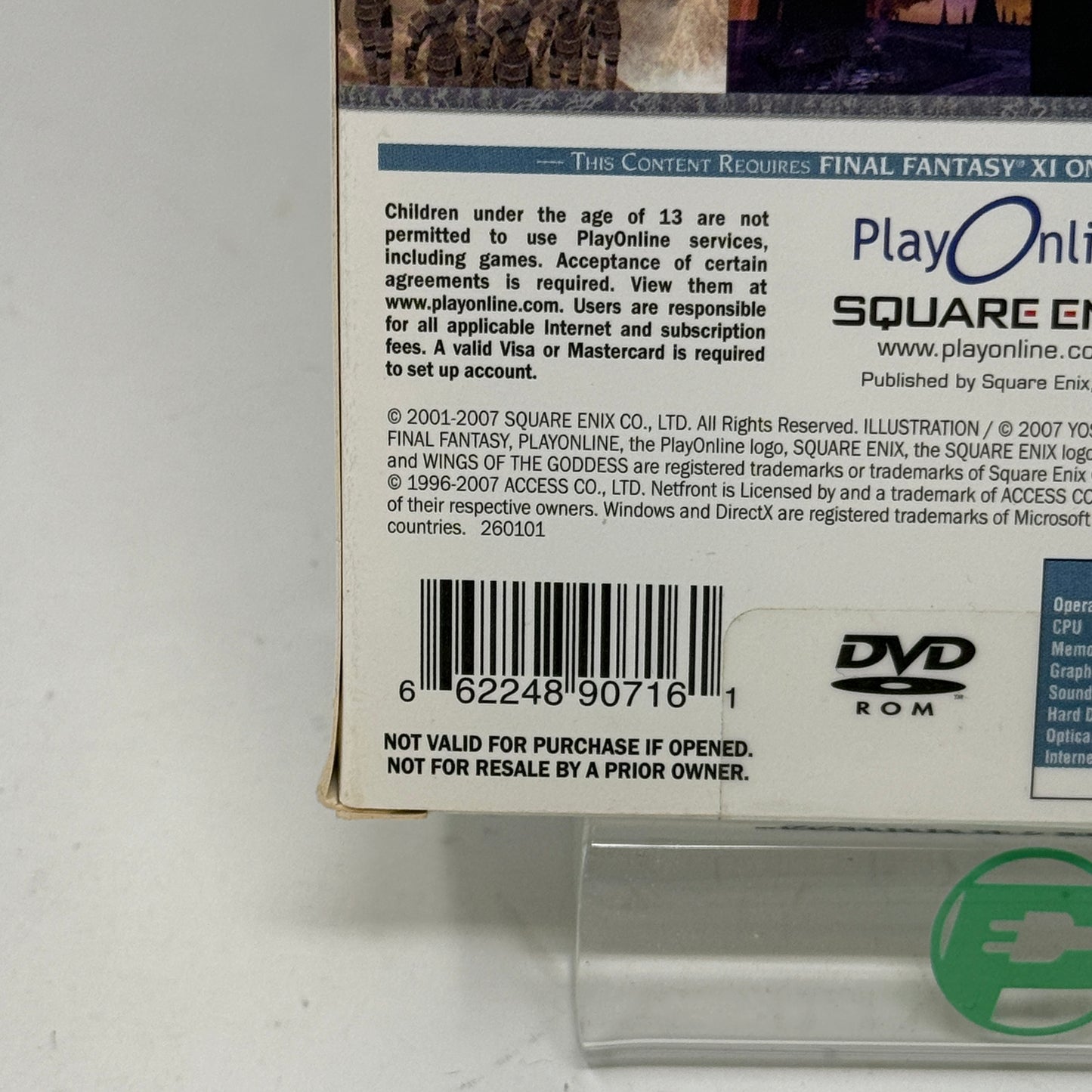 Final Fantasy XI: Wings of the Goddess (Sony PlayStation 2 PS2, 2007)