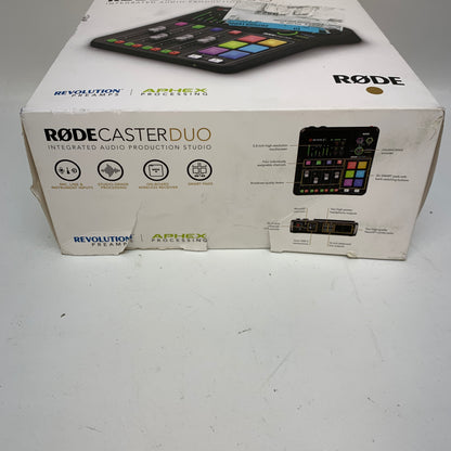 New Rode RODECaster Duo Integrated Audio Production Studio Podcast Mixer