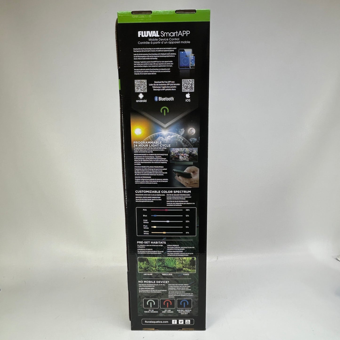 New Fluval Plant 3.0 Bluetooth LED Aquarium Light 32W 24"-34" 14521