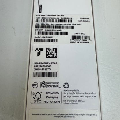 WiFi Only Samsung Galaxy Watch6 44mm Cellular Smartwatch SM-R945U Graphite Black