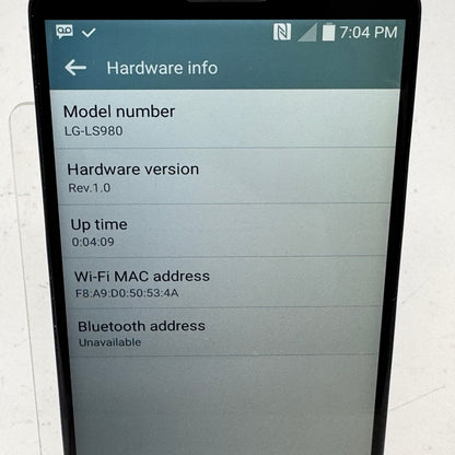LG G2 32GB LG-LS980 Black 5.2" Android Smartphone Factory Unlocked