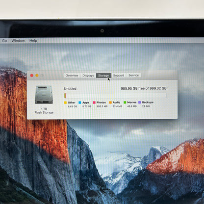 2013 Apple MacBook Pro 13.3" i7 3.1GHz 16GB RAM 1TB SSD Silver A1502