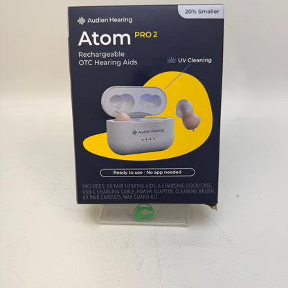 New Audien Atom Pro 2 Rechargeable Hearing Aids AP2DB007