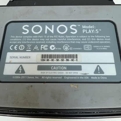 Sonos Play:5 Gen 1 Wireless Smart Speaker Black