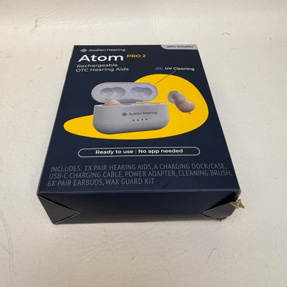 New Audien Atom Pro 2 Rechargeable Hearing Aids AP2DB007