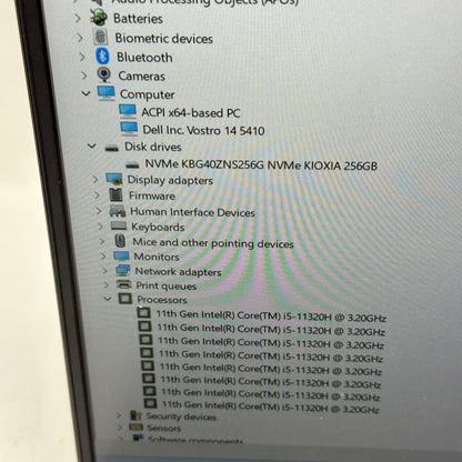 Dell Vostro 14 5410 14" i5-11320H 3.2GHz 8GB RAM 256GB SSD