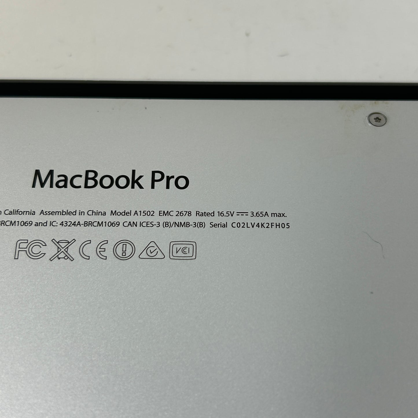 2013 Apple MacBook Pro 13.3" i7 3.1GHz 16GB RAM 1TB SSD Silver A1502