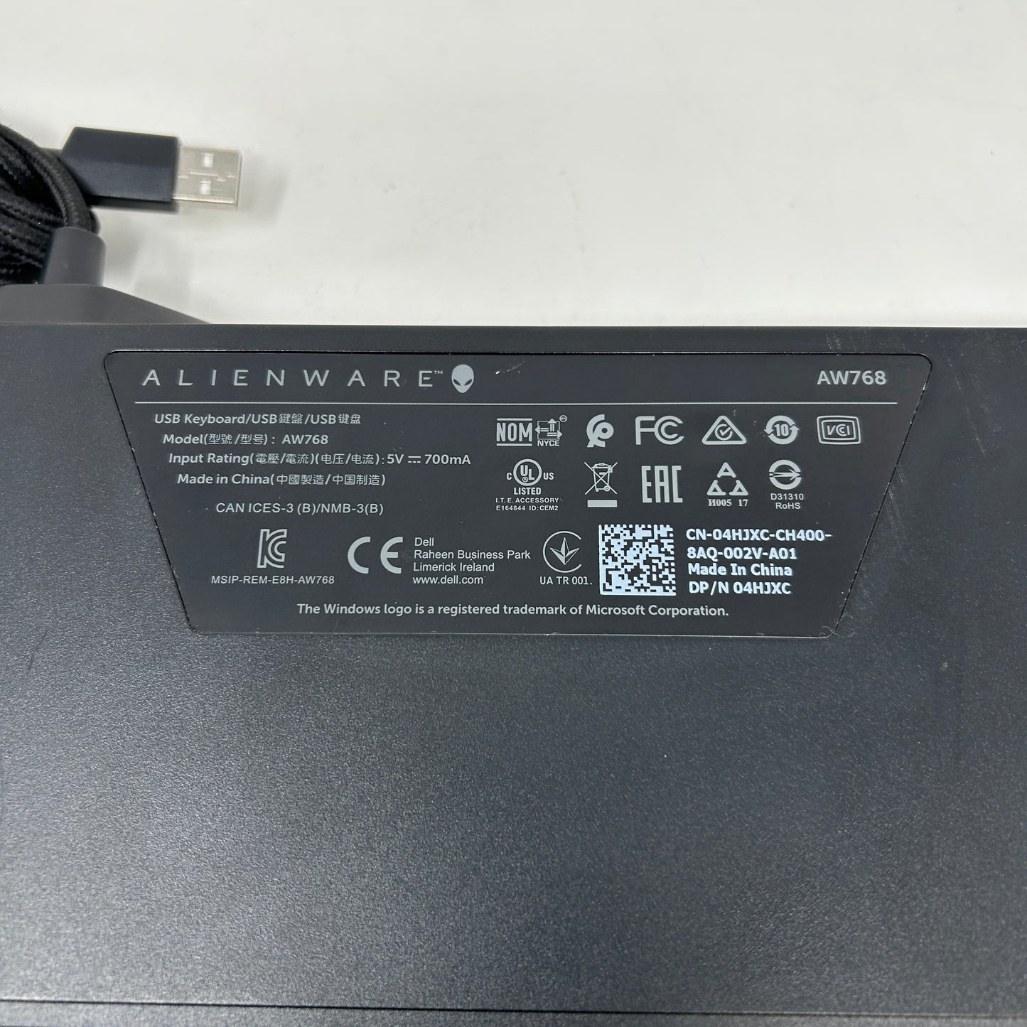 Alienware AW568 Gaming Mechanical RGB Backlit Keyboard