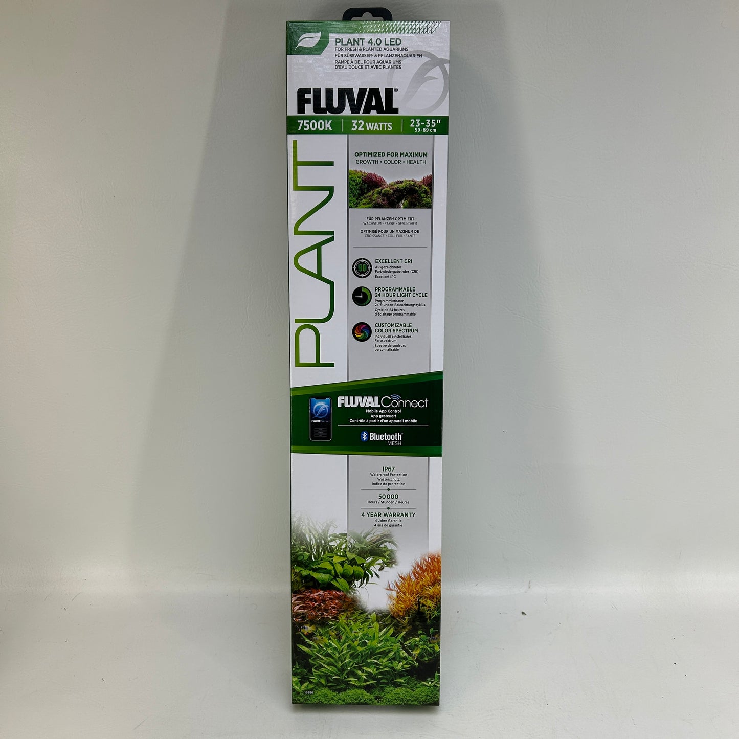 New Fluval Plant 4.0 LED Aquarium Light 32W 23-35" Bluetooth Wi-Fi App 16886