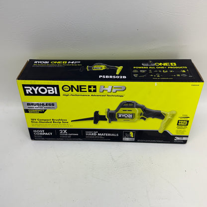 New Ryobi ONE+ HP 18V Compact  Brushless One-Handed Reciprocating Saw PSBRS02B