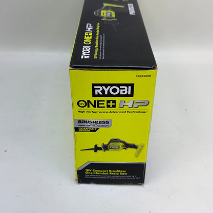 New Ryobi ONE+ HP 18V Compact  Brushless One-Handed Reciprocating Saw PSBRS02B