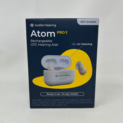 New Audien  Atom Pro 2 OTC Hearing Aid 95011450