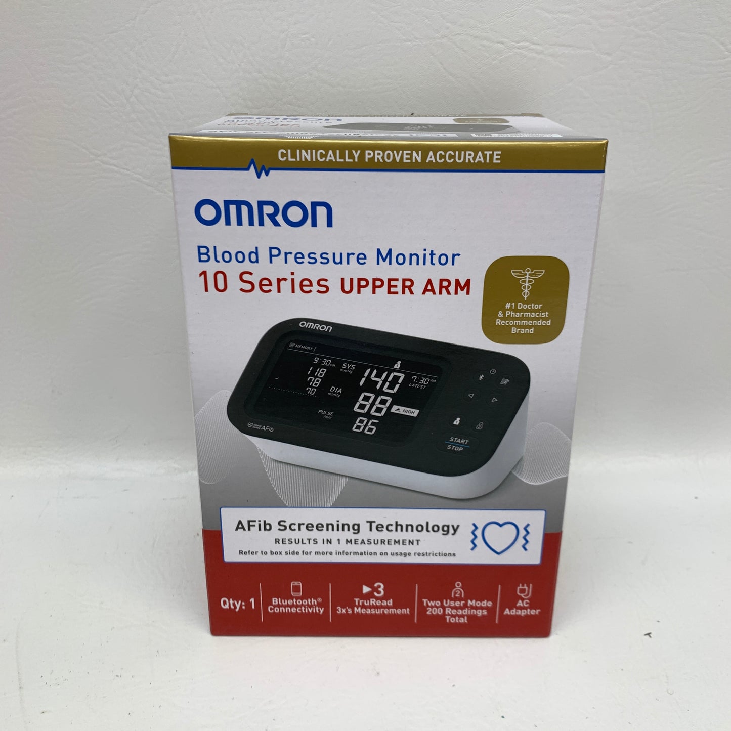 New Omron 10 Series Wireless Blood Pressure Monitor - BP7465 - AFib Detection