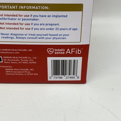 New Omron 10 Series Wireless Blood Pressure Monitor - BP7465 - AFib Detection