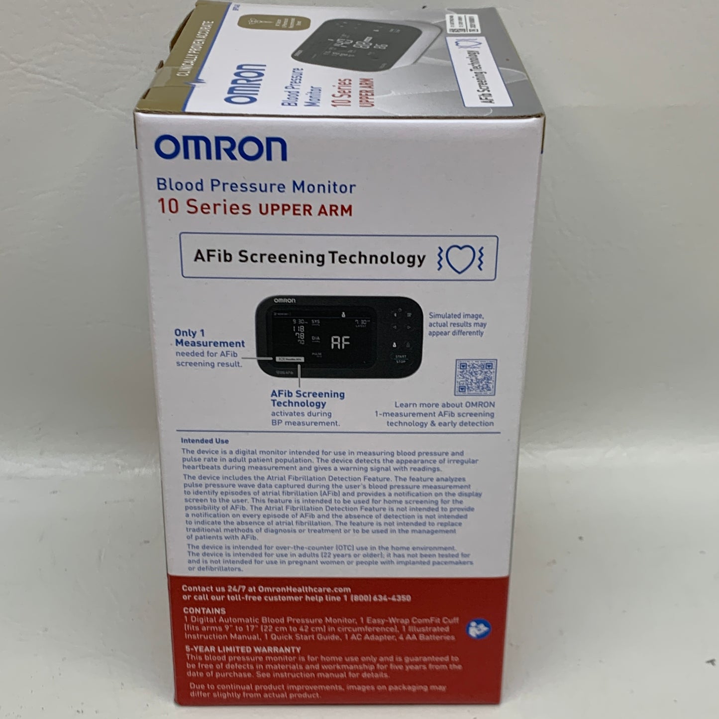 New Omron 10 Series Wireless Blood Pressure Monitor - BP7465 - AFib Detection