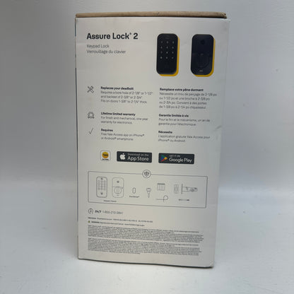 New Yale Assure Lock 2 Smart Door Lock w/ Bluetooth & Pushbutton Keypad Black