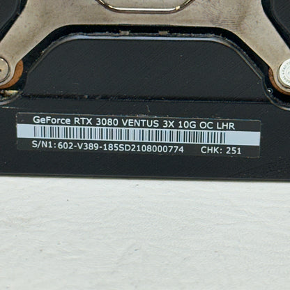 MSI GeForce RTX 3080 Ventus 3X OC LHR 10GB GDDR6X Graphics Card