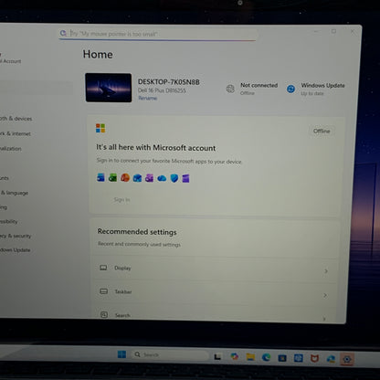 Dell 16 Plus DB16255 16" Ryzen AI 7 350 2.0GHz 32GB RAM 1TB SSD