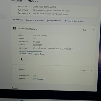 Dell 16 Plus DB16255 16" Ryzen AI 7 350 2.0GHz 32GB RAM 1TB SSD