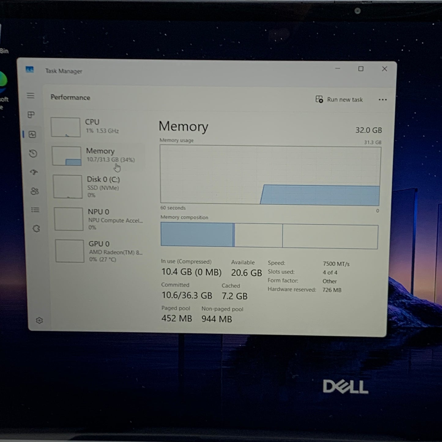 Dell 16 Plus DB16255 16" Ryzen AI 7 350 2.0GHz 32GB RAM 1TB SSD
