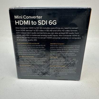 New BlackMagic Design Mini Converter HDMI to SDI 6G Converter BMD-CONVMBHS24K6G