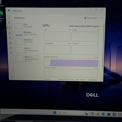 Dell 16 Plus DB16255 16" Ryzen AI 7 350 2.0GHz 32GB RAM 1TB SSD