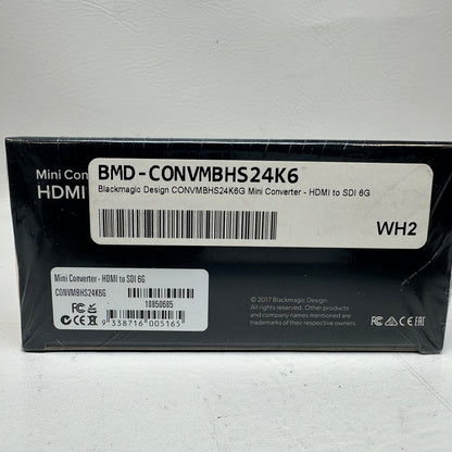 New BlackMagic Design Mini Converter HDMI to SDI 6G Converter BMD-CONVMBHS24K6G